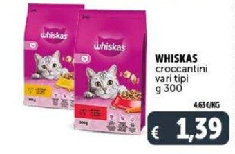 Deco Supermercati Whiskas croccantini vari tipi g 300 offerta