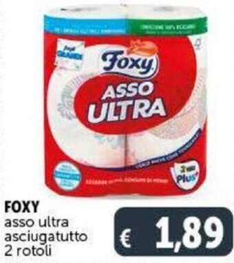 Foxy asso ultra asciugatutto 2 rotoli