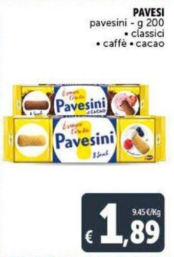 Deco Supermercati Pavesi pavesini g 200 offerta