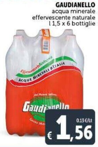 Gaudianello acqua minerale effervescente naturale l 1,5 x 6 bottiglie