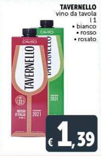 Tavernello vino da tavola l 1
