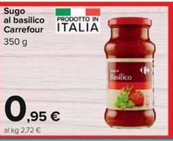 Carrefour Carrefour Sugo al basilico 350 g offerta