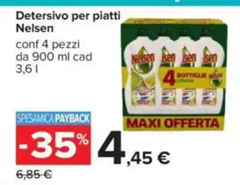 Nelsen Detersivo per piatti 900 ml cad 3,6L