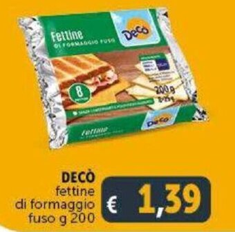 Deco Supermercati Decò fettine di formaggio fuso g 200 offerta