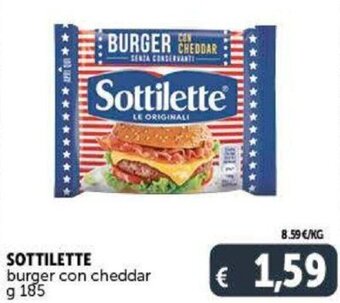 Deco Supermercati Sottilette burger con cheddar g 185 offerta