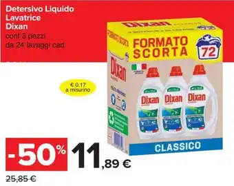 Dixan Detersivo Liquido Lavatrice 3 pezzi