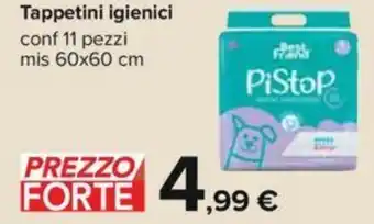 Carrefour Tappetini igienici conf. 11 pezzi mis 60 x 60 cm offerta