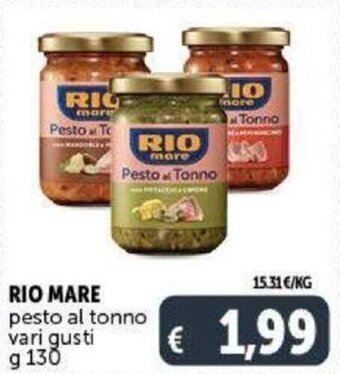 Deco Supermercati Rio Mare pesto al tonno vari gusti g 130 offerta