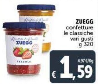Deco Supermercati Zuegg confetture le classiche vari gusti g 320 offerta