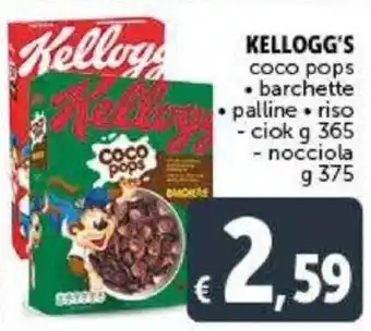 Deco Supermercati Kellogg's coco pops g 365 / g 375 offerta