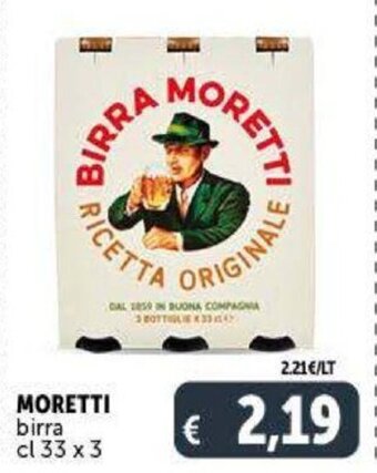 Deco Supermercati Moretti birra cl 33 x 3 offerta