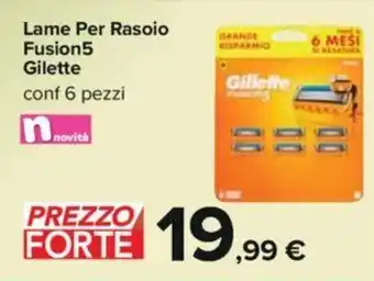 Gilette Lame Per Rasoio Fusion 5 conf 6 pezzi