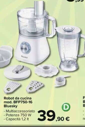 Carrefour Bluesky Robot da cucina mod. BFP750-16 offerta