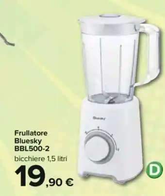 Carrefour Bluesky BBL500-2 frullatore Bichiere 1,5 litri offerta