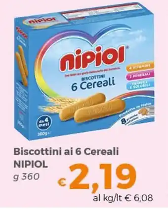 Nipiol Biscottini ai 6 Cereali g 360
