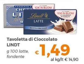 Lindt Tavoletta di Cioccolato g 100