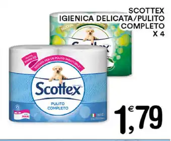 Scottex Igienica Delicata/Pulito Completo x 4