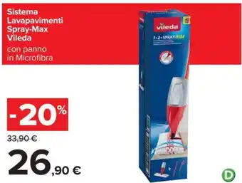 Carrefour Sistema Lavapavimenti Spray - Max Vileda offerta