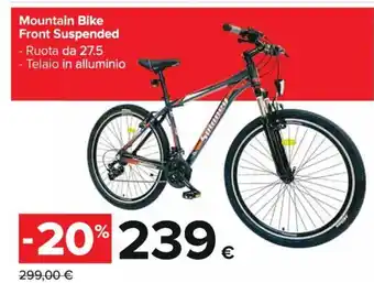 Carrefour Mountain Bike Front Suspended Ruota 27.5 offerta