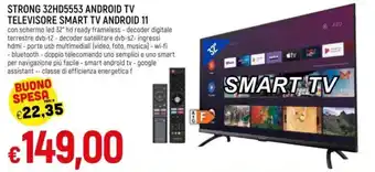 Famila Strong 32HD5553 Android TV Televisore Smart TV Android 11 offerta