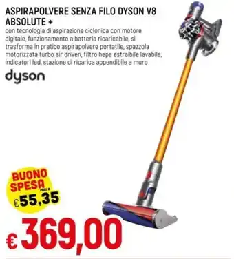 Famila Dyson Aspirapolvere Senza Filo V8 Absolute + offerta