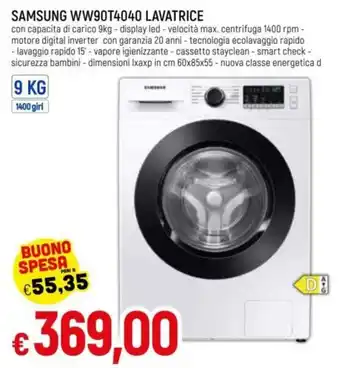 Famila Samsung WW90T4040 Lavatrice offerta