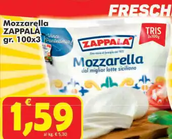 Paghi Poco Zappalá Mozzarella 100gr x 3 offerta