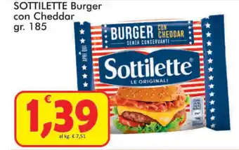 Paghi Poco Sottilette Burger con Cheddar 185gr offerta