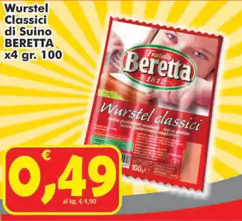 Paghi Poco Beretta Wurstel Classici di Suino x4 100gr offerta