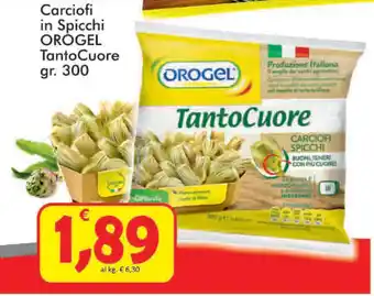 Paghi Poco Orogel TantoCuore Carciofi in Spicchi 300gr offerta