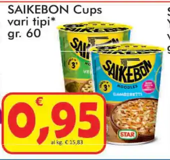 Paghi Poco Saikebon Cups vari tipi 60gr offerta