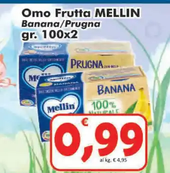Paghi Poco Mellin Omo Frutta 100gr x 2 offerta