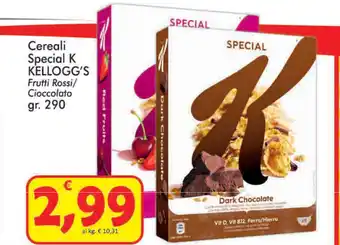 Paghi Poco Kellogg's Special K Cereali 290gr offerta