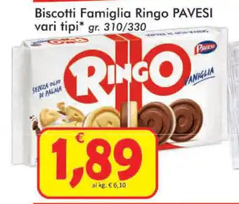 Paghi Poco Pavesi Ringo Biscotti Famiglia 310/330gr offerta