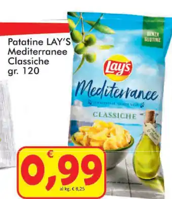Lay's Mediterranee Classiche Patatine 120gr