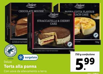 Lidl Deluxe Torta alla panna 750 g offerta
