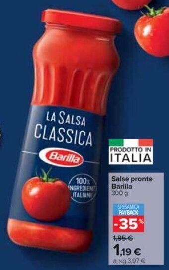 Carrefour Barilla Salse pronte 300 g offerta
