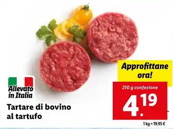 Lidl Tartare di bovino al tartufo 210 g offerta
