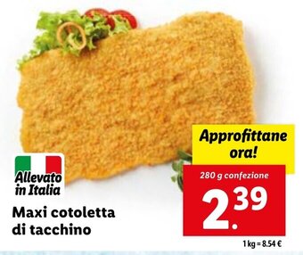 Lidl Maxi cotoletta di tacchino 280 g offerta