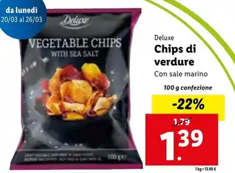 Lidl Deluxe Chips di verdure 100 g offerta