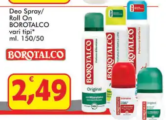 Paghi Poco Borotalco Deo Spray/Roll On 150/50ml offerta