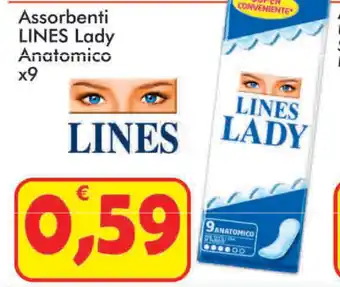 Lines Lady Anatomico Assorbenti x9