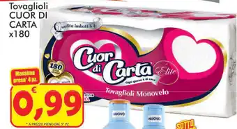 Paghi Poco Cuor di Carta Tovaglioli x180 offerta