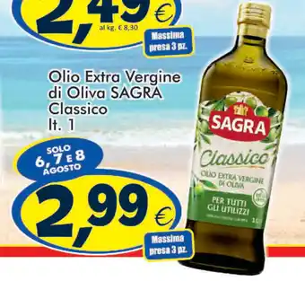 Paghi Poco Sagra Classico Olio Extra Vergine di Oliva 1lt. offerta