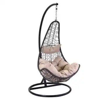 Paniate Dondolo pensile rialto in polyrattan grigio offerta