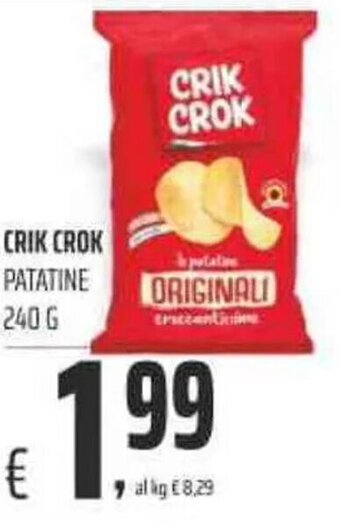 Coop Crik Crok Patatine 240 g offerta