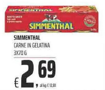 Coop Simmenthal Carne In Gelatina 3x70 g offerta