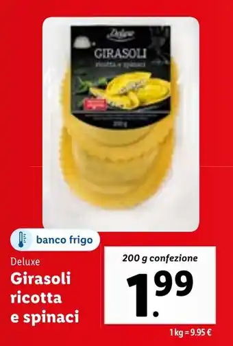 Lidl Girasoli ricotta a spinaci 200 g confezione offerta