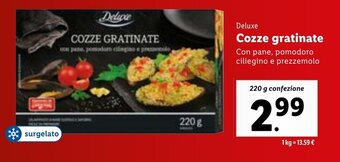 Lidl Cozze gratinate 220 g confezione offerta
