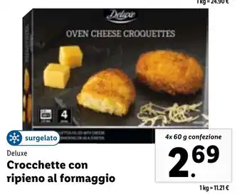 Lidl Crocchette con ripieno al formaggio 4 x 60 g confezione offerta